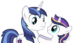 Size: 3068x1789 | Tagged: safe, artist:mrbrandonmac, shining armor, oc, oc:excalibur, alicorn, pony, unicorn, alicorn oc, colt, cute, father and child, father and son, male, offspring, parent and child, parent:princess cadance, parent:shining armor, parents:shiningcadance