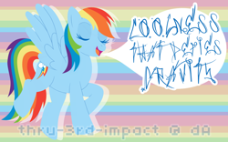 Size: 1440x900 | Tagged: safe, artist:mintystitch, rainbow dash, pegasus, pony, female, mare, simple background, solo