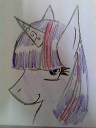 Size: 300x400 | Tagged: safe, artist:lawrencexviii, derpibooru import, twilight sparkle, pony, unicorn, female, horn, mare, purple coat, purple mane, solo