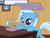 Size: 1200x900 | Tagged: safe, artist:evil-dec0y, derpibooru import, trixie, fish, pony, unicorn, comic:trixie vs., cute, diaper, diatrixes, female, filly, fish bowl, foal, solo