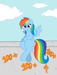 Size: 774x1032 | Tagged: safe, artist:whitelightningbolt, rainbow dash, pegasus, pony, solo