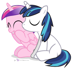 Size: 680x640 | Tagged: safe, artist:dm29, princess cadance, shining armor, alicorn, pony, unicorn, colt, cute, cutedance, eyes closed, female, filly, happy, julian yeo is trying to murder us, kiss on the cheek, kissing, male, shining adorable, shiningcadance, shipping, simple background, smiling, straight, transparent background, younger
