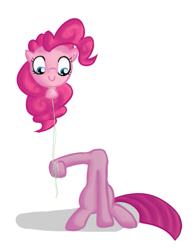 Size: 579x741 | Tagged: safe, artist:qaxis, pinkie pie, earth pony, pony, balloon, balloon pony, headless, hilarious in hindsight, modular, simple background, solo, wat, white background