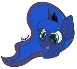 Size: 418x371 | Tagged: safe, artist:elppajack, princess luna, alicorn, pony, eye reflection, portrait, simple background, smiling, solo, transparent background