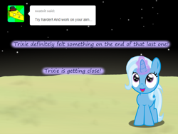 Size: 1200x900 | Tagged: safe, artist:evil-dec0y, derpibooru import, trixie, pony, comic:trixie vs., comic:trixie vs. the moon, age regression, female, filly, filly trixie, moon, younger