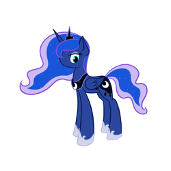 Size: 3240x3240 | Tagged: safe, artist:alexi148, princess luna, alicorn, pony, female, horn, mare, simple background, solo, white background