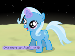 Size: 1200x900 | Tagged: safe, artist:evil-dec0y, derpibooru import, trixie, pony, comic:trixie vs., comic:trixie vs. the moon, age regression, female, filly, filly trixie, moon, younger