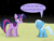 Size: 1200x900 | Tagged: safe, artist:evil-dec0y, derpibooru import, trixie, twilight sparkle, twilight sparkle (alicorn), alicorn, pony, comic:trixie vs., comic:trixie vs. the moon, age regression, female, filly, filly trixie, moon, younger