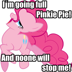 Size: 700x702 | Tagged: safe, pinkie pie, earth pony, pony, derp, female, image macro, mare, meme, simple background, transparent background