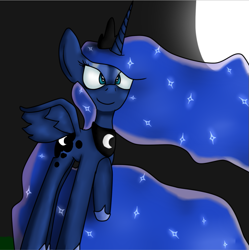 Size: 749x751 | Tagged: safe, artist:bloody-baliey, princess luna, alicorn, pony, female, horn, mare, simple background, solo