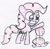 Size: 488x482 | Tagged: safe, artist:slizergiy, pinkie pie, earth pony, pony, female, mare, newbie artist training grounds, pink coat, pink mane, solo