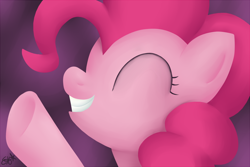 Size: 1650x1100 | Tagged: safe, artist:oemilythepenguino, pinkie pie, earth pony, pony, female, mare, pink coat, pink mane, simple background, solo