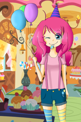 Size: 1000x1500 | Tagged: safe, artist:mekkeeyy12, pinkie pie, human, clothes, female, humanized, pink hair