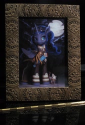 Size: 1280x1887 | Tagged: safe, artist:assasinmonkey, princess luna, tiberius, au:eqcl, clothes, crown, frame, irl, military uniform, photo, picture frame, sash, tiara, uniform