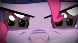 Size: 1877x1049 | Tagged: safe, derpibooru import, pinkie pie, twilight sparkle, earth pony, pony, eyes, glare, pov, reflection