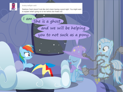 Size: 1200x900 | Tagged: safe, artist:evil-dec0y, derpibooru import, rainbow dash, trixie, oc, oc:ghost, pegasus, pony, comic:trixie vs., comic:trixie vs. hearth's warming