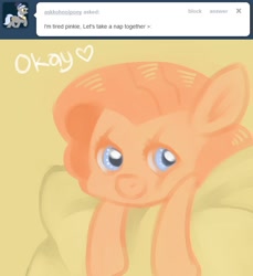 Size: 640x700 | Tagged: dead source, safe, artist:dhui, pinkie pie, earth pony, pony, ask tired pie, tumblr