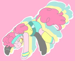 Size: 946x779 | Tagged: safe, artist:girafficorn, pinkie pie, earth pony, pony, 80s, aerobics, dancing, sweatband