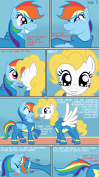 Size: 724x1280 | Tagged: safe, artist:taharon, rainbow dash, surprise, pegasus, pony, comic:the wonderbolts, comic, noogie