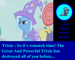 Size: 1023x817 | Tagged: safe, derpibooru import, edit, edited screencap, screencap, trixie, pony, boast busters, game screencap, megaman, megapony, solo