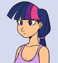 Size: 1176x1280 | Tagged: safe, artist:megasweet, derpibooru import, twilight sparkle, ask futashy, humanized, ponytail, reaction image