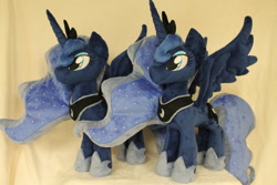 Size: 2256x1504 | Tagged: safe, artist:whitedove-creations, princess luna, irl, photo, plushie, self ponidox, solo, spread wings, the fun has been doubled