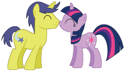 Size: 7000x4000 | Tagged: safe, artist:midnight--blitz, derpibooru import, comet tail, twilight sparkle, absurd resolution, cometlight, female, male, nuzzling, shipping, simple background, straight, transparent background, vector