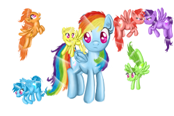 Size: 1080x720 | Tagged: safe, artist:to-lazy-for-username, rainbow dash, pegasus, pony, blue mane, female, mare, mini, multicolored mane