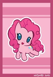 Size: 300x439 | Tagged: safe, artist:mishiri, pinkie pie, earth pony, pony, chibi, cute, female, mare, pink coat, pink mane