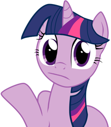 Size: 500x572 | Tagged: safe, derpibooru import, edit, twilight sparkle, reaction image, shrug