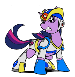 Size: 731x752 | Tagged: artist needed, safe, derpibooru import, twilight sparkle, crossover, megaman, megaman x