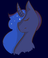 Size: 1646x1986 | Tagged: safe, artist:fluffleduckle, princess luna, alicorn, pony, female, horn, mare, simple background, solo