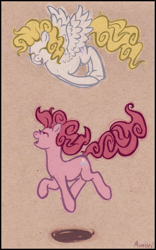 Size: 603x967 | Tagged: safe, artist:mumbles, pinkie pie, surprise, earth pony, pony, g1, g1 to g4, generation leap, happy