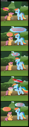 Size: 3312x14334 | Tagged: safe, artist:ajmstudios, rainbow dash, scootaloo, pegasus, pony, absurd resolution, comic, scootabuse, sneezing