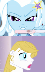 Size: 868x1380 | Tagged: safe, derpibooru import, prince blueblood, trixie, equestria girls, bluetrix, equestria girls-ified, exploitable meme, female, male, meme, pregnancy test, pregnancy test meme, shipping, straight