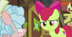 Size: 951x495 | Tagged: safe, screencap, apple bloom, cozy glow, pegasus, pony, marks for effort, female, filly