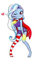 Size: 528x892 | Tagged: safe, artist:baekgup, artist:starwantrix, derpibooru exclusive, derpibooru import, edit, trixie, equestria girls, adorkable, alternate costumes, alternate hairstyle, belly button, clothes, cute, dork, midriff, shorts, sports bra