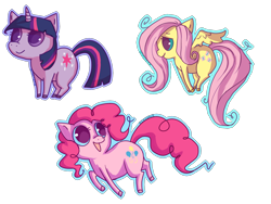 Size: 1400x1050 | Tagged: safe, artist:rizusaur, derpibooru import, fluttershy, pinkie pie, twilight sparkle, earth pony, pegasus, pony