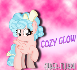 Size: 2538x2297 | Tagged: safe, artist:cyber-murph, cozy glow, pegasus, pony, marks for effort, cozybetes, cute, female, filly, foal, freckles, innocent, signature