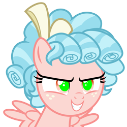 Size: 3500x3500 | Tagged: safe, alternate version, artist:masem, cozy glow, pegasus, pony, marks for effort, cozy glow's true goal, female, filly, freckles, glowing eyes, green eyes, high res, simple background, solo, transparent background