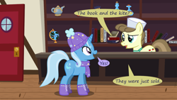 Size: 1280x720 | Tagged: safe, artist:evil-dec0y, derpibooru import, roma, trixie, pony, comic:trixie vs., winter outfit