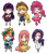 Size: 900x1053 | Tagged: safe, artist:fir3h34rt, derpibooru import, applejack, fluttershy, pinkie pie, rainbow dash, rarity, twilight sparkle, chibi, humanized