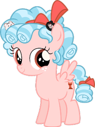 Size: 333x445 | Tagged: safe, artist:digimonlover101, edit, cozy glow, pegasus, pony, season 8, antagonist, crossover, danganronpa, female, filly, freckles, hairpin, junko enoshima, monokuma, simple background, smiling, solo, transparent background