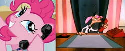 Size: 839x342 | Tagged: safe, pinkie pie, earth pony, pony, exploitable meme, meme, phone meme, ren and stimpy