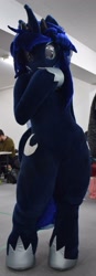 Size: 713x2048 | Tagged: safe, artist:kolshica, princess luna, human, clothes, cosplay, costume, fursuit, irl, irl human, photo