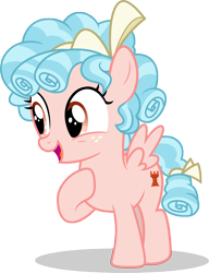 Size: 7000x9100 | Tagged: safe, artist:luckreza8, cozy glow, pegasus, pony, marks for effort, .svg available, absurd resolution, female, filly, happy, open mouth, raised hoof, simple background, solo, transparent background, vector