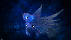 Size: 3840x2160 | Tagged: safe, artist:fillynix-artz, artist:nemesis360, princess luna, alicorn, pony, beautiful, dem wings, female, mare, raised hoof, solo, starry mane, vector, wallpaper