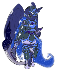 Size: 540x680 | Tagged: safe, artist:brownie-bytes, princess luna, anthro, crossover, final fantasy, solo