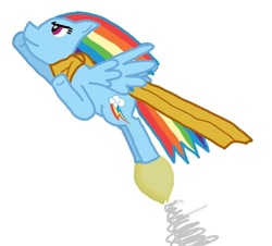 Size: 500x452 | Tagged: safe, rainbow dash, pegasus, pony, blue mane, cyborg 009, female, mare, multicolored mane