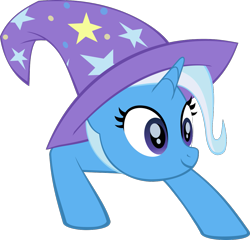 Size: 1175x1130 | Tagged: safe, derpibooru import, trixie, pony, student counsel, clothes, hat, simple background, transparent background, trixie's hat, two legged creature, wat